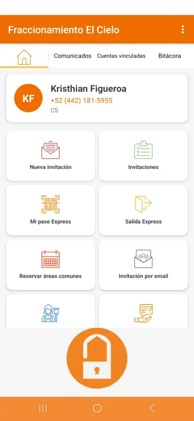 Pantalla principal de Colono Seguro